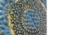 Patera z fakturą koronki średnica 25 cm. Zielono-niebieska